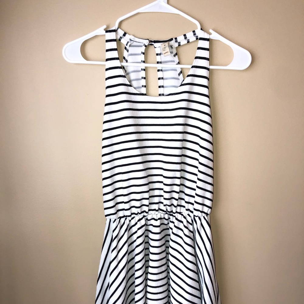 Black and White striped dress